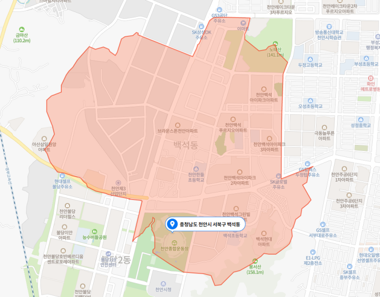  (아파트) 천안 분석 3탄_백석동 기초분석_백석동은 어떤 도시일까? 궁금해~~