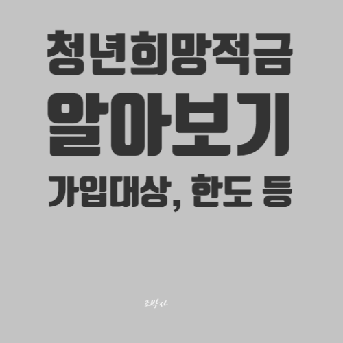 청년희망적금 총정리(연 9% 금리 효과) / 대상, 소득조건, 기간, 은행, 신청방법 등