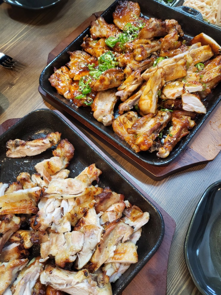  청주 강내 숯불 닭고기와 파닭이 맛있는 방방파닭 교원대점
