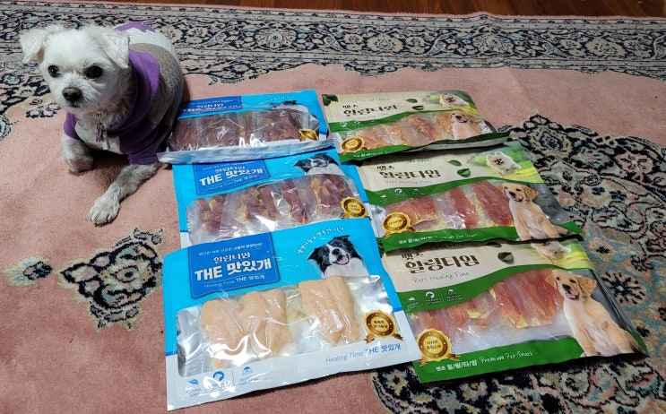  반려견 간식은 유니펫스토리에서!! 대용량 애견간식 추천 '힐링타임 THE 맛있개' [강아지간식추천/건강간식/영양간식/기호성좋은간식/맛있는간식]