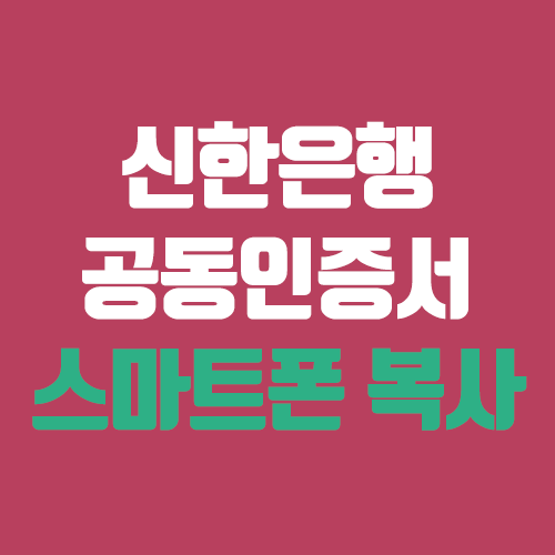 신한은행 기업용 공동인증서 스마트폰으로 복사하기 (개인사업자 공인인증서) 신한은행 기업용 공동인증서 스마트폰으로 복사하기 (개인사업자 공인인증서)