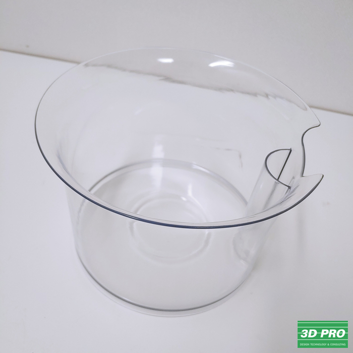  3D 프린팅으로 대형 투명 컵 모형 제작/시제품/대학생 졸업작품/3D프린터 출력물[SLA방식/ABS Like 레진/투명] 쓰리디프로/3D프로/3DPRO