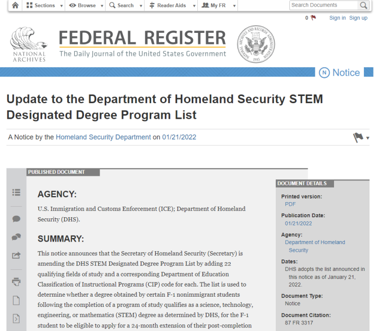 미국유학 STEM 전공에 새롭게 추가된 전공 리스트 확인!