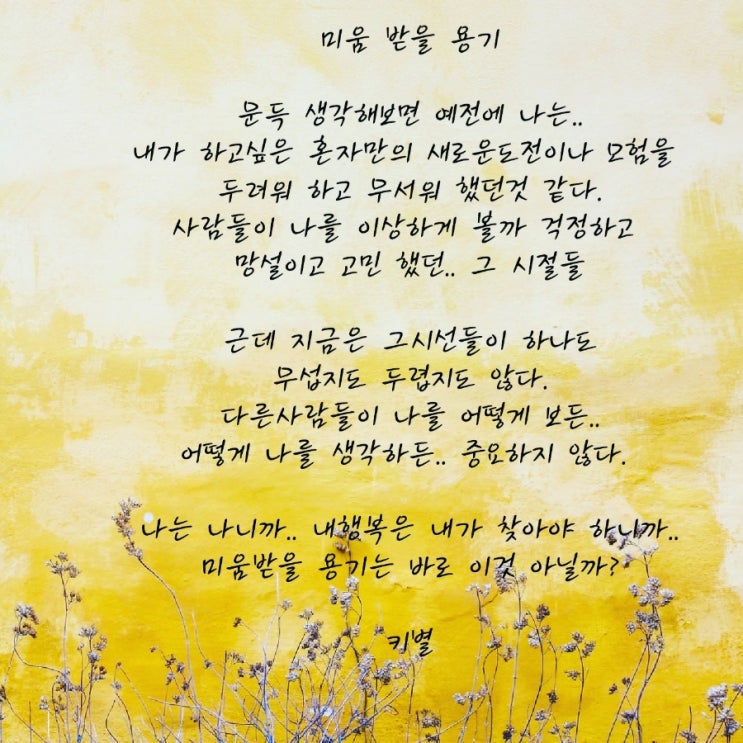 미움받을용기(내생각)(내글귀)(글귀)(감성글귀)