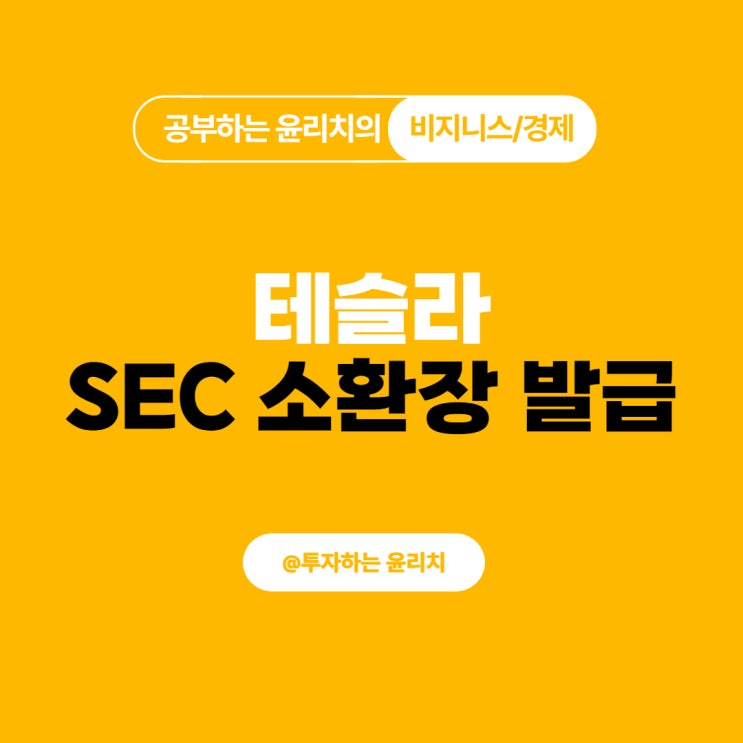  테슬라 SEC 소환장 발급
