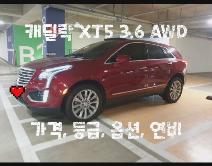  캐딜락 XT5 3.6 AWD 가격, 등급, 옵션, 연비