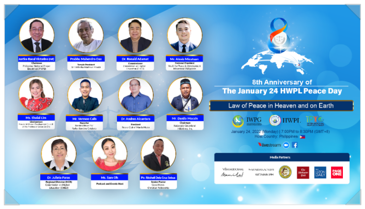  이만희 대표가 이끄는 HWPL, 1월 24일 민다나오 평화협정 8주년 기념행사 주최