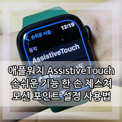  애플워치 Assistive Touch 손쉬운 기능 한 손 제스처 모션 포인트 설정 사용해서 한 손으로 컨트롤하기