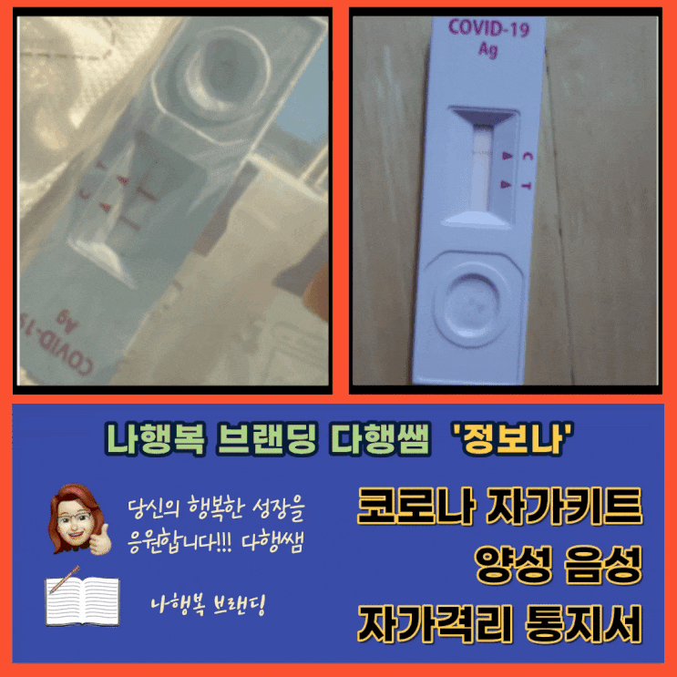  코로나 자가 키트 양성 음성 확진자 동거인 자가격리 통지서 관리기준 변경