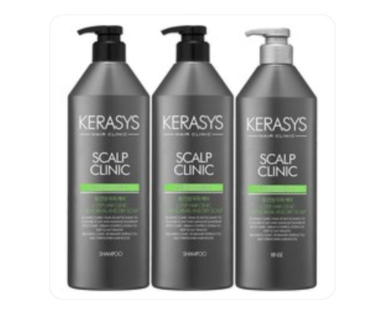  케라시스 두피 클리닉 샴푸 750 ml 2p + 린스 750 ml 헤어세트