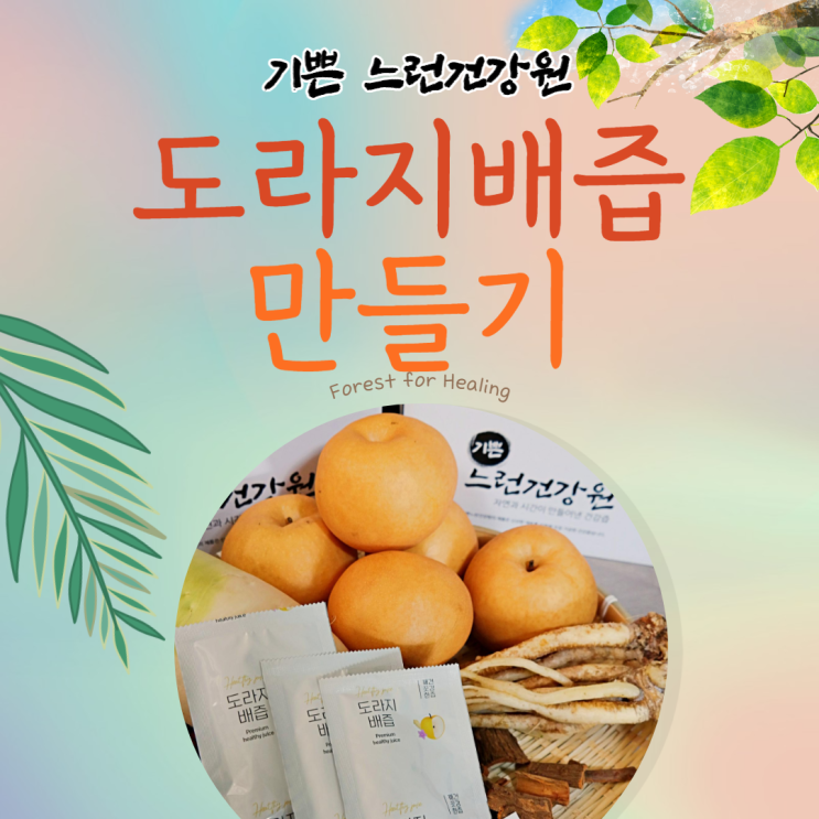  기쁜느런건강원의 도라지배즙 만들기