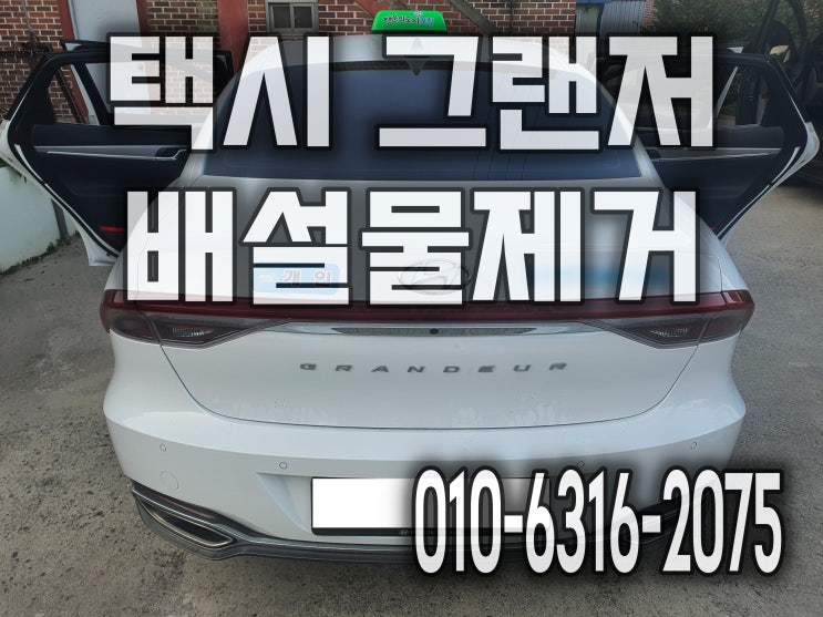  포천실내크리닝 개인택시 손님 배설물제거 시트분해 출장세차 그랜저