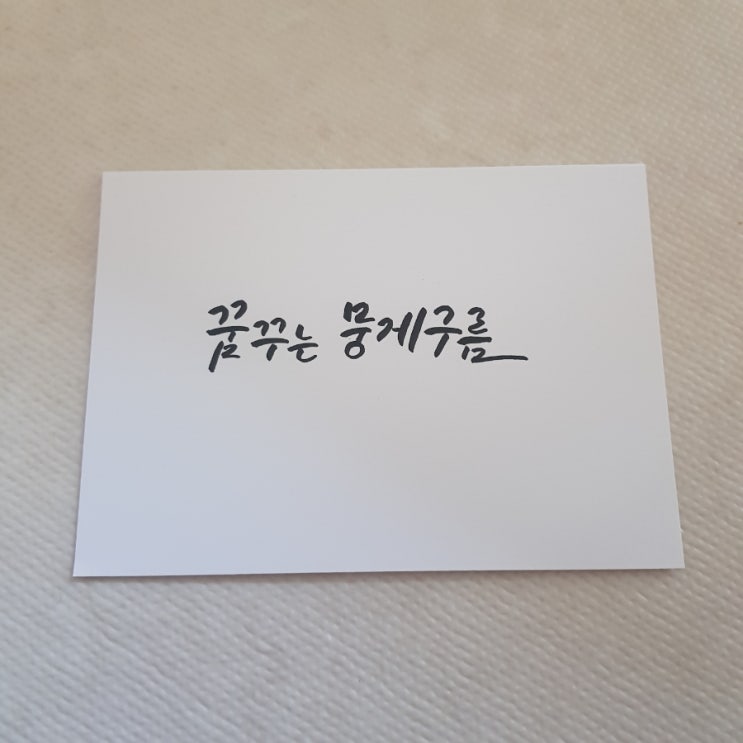  새로운 취미 : 수채 캘리그라피