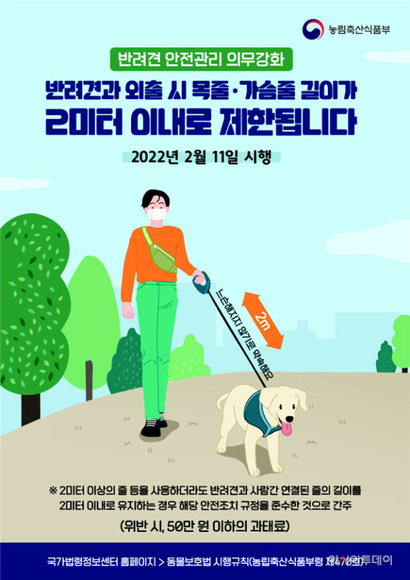 반려견 목줄 2미터 공용공간 반려견 안거나 목덜미 잡는방식 제어 2월11일 시행 반려견 목줄 2미터 공용공간 반려견 안거나 목덜미 잡는방식 제어 2월11일 시행