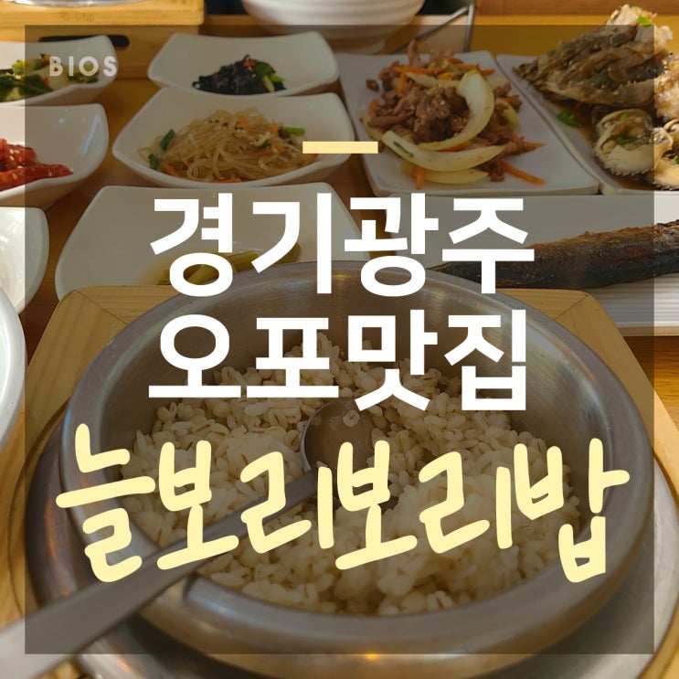  광주 오포 맛집 늘 보리밥 전문점 든든한 한끼 해결!