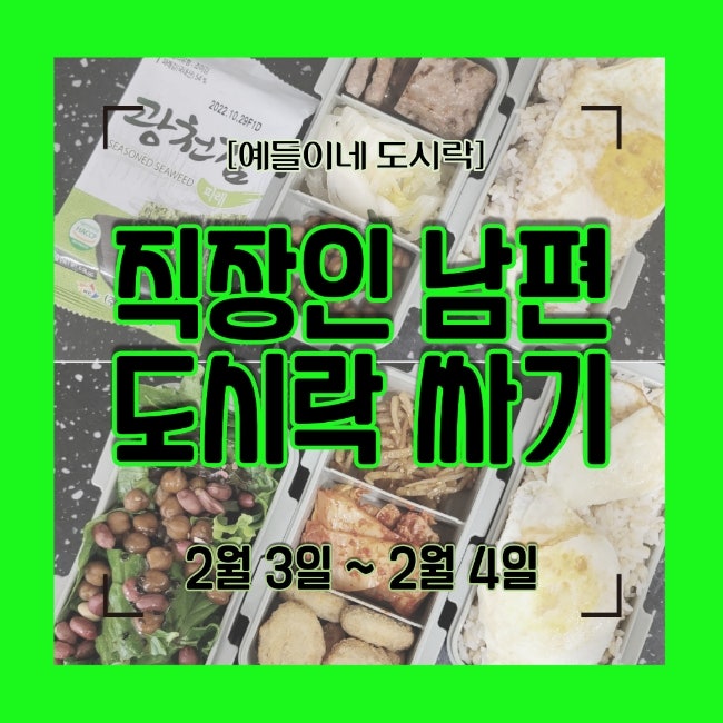  직장인 남편 점심 도시락 반찬 메뉴 이거 어때요