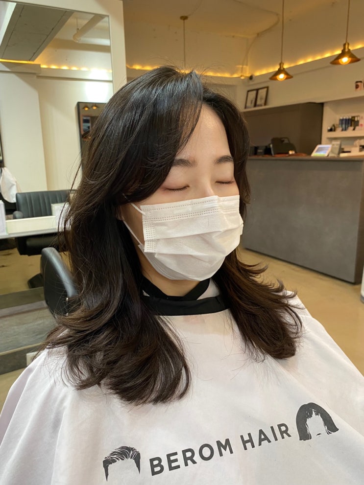  정자동미용실 비롬헤어 환희샘께 레이어드컷, 레이어드펌 하고왔어요