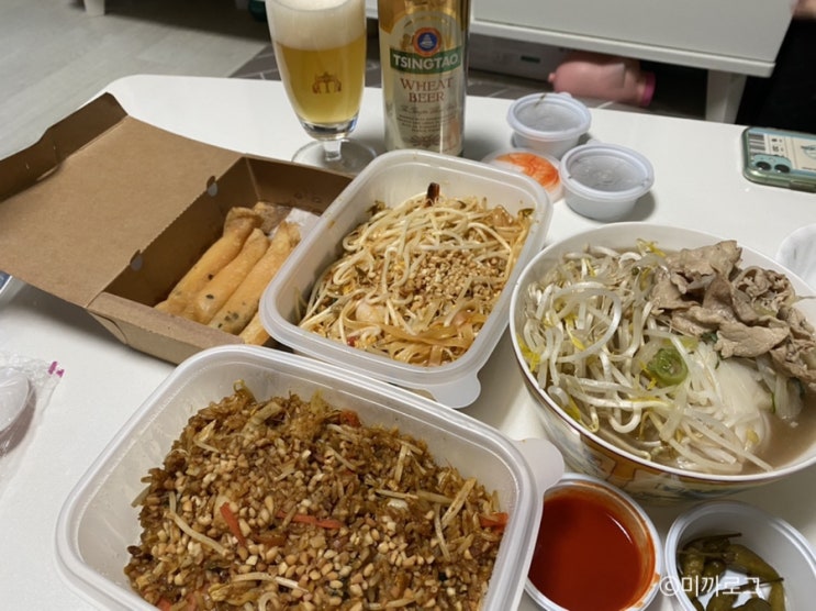  부산 양정동 쌀국수 태국음식 배달 '타이반쩜' 팟타이 나시고랭까지 배민으로 푸짐하게