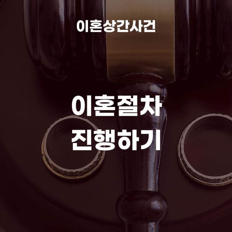  이혼절차의 진행
