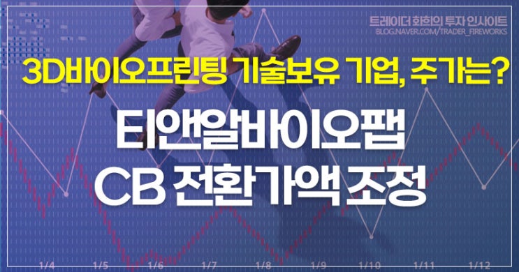  티앤알바이오팹, 3D 바이오프린팅기업.. 전환사채권(CB) 전환가액 조정공시, 이후 주가의 향방은?