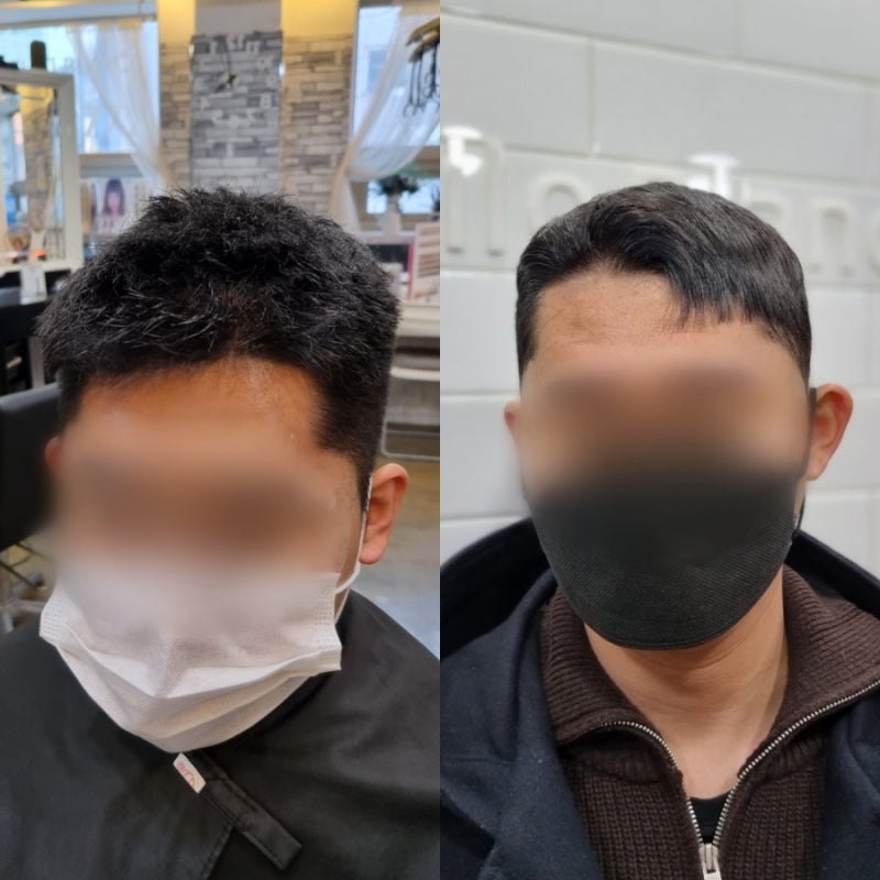 2022 남자 짧은머리 스타일 플랫컷 펌(그레이 머리 ver) : 네이버 블로그