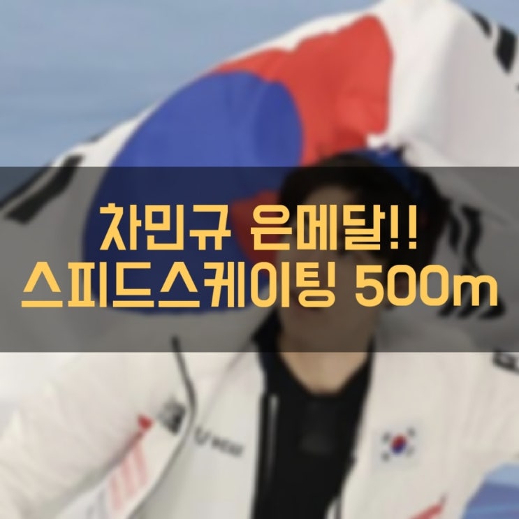 스피드 스케이팅 남자 500m 차민규 은메달