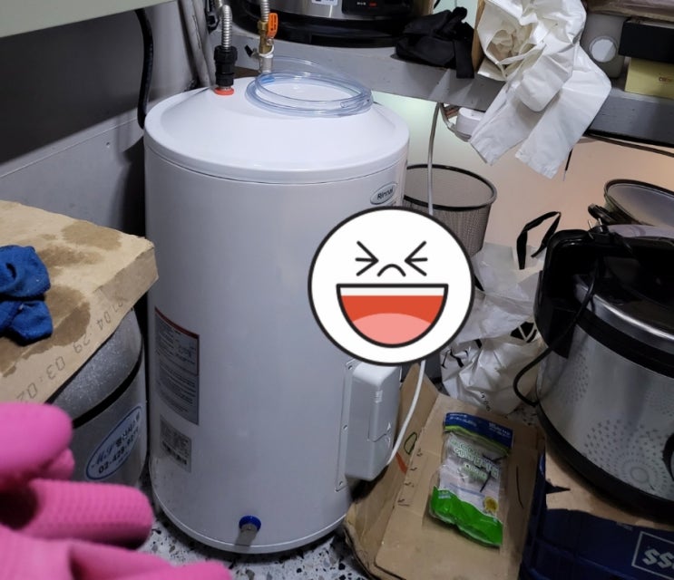  통영 xxxx파스타 린나이전기온수기100리터REW-SA100S