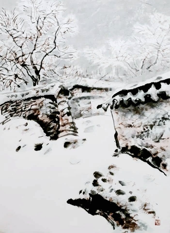   "정월설경(正月雪景)"