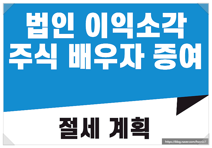  이익소각 법인 주식 배우자 증여