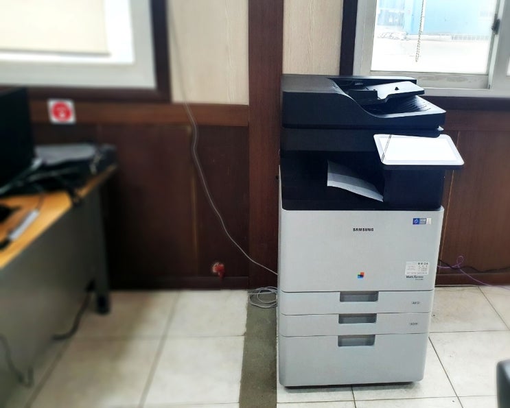  영암 삼호 대불공단 OO코리아 주식회사.  삼성 SL-X4220             중고 컬러복사기 렌탈 설치. IP공유기. 무선랜설정