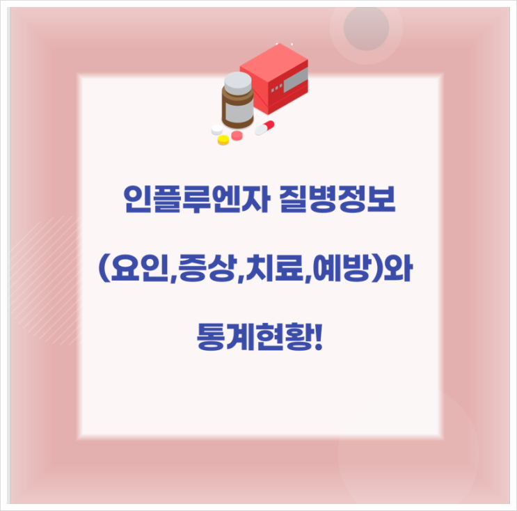  인플루엔자 질병정보(요인,증상,치료,예방)와 통계현황!