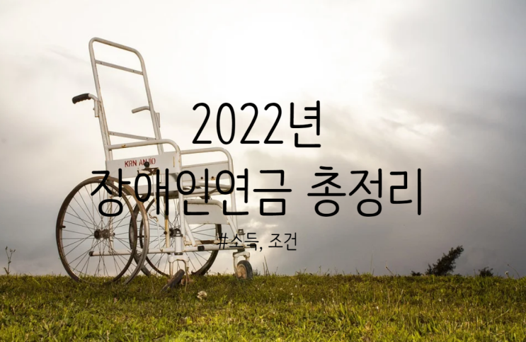  2022년 장애인연금 총정리 - 조건, 신청, 소득, 금액