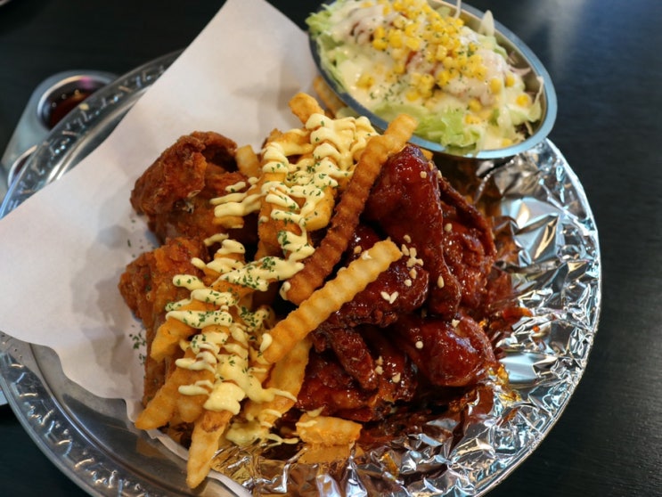  송도치킨 인천대입구역맛집 철인7호치킨 푸짐하고 맛있어요