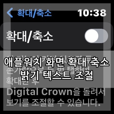  애플워치 화면 확대 축소 밝기 텍스트 조절