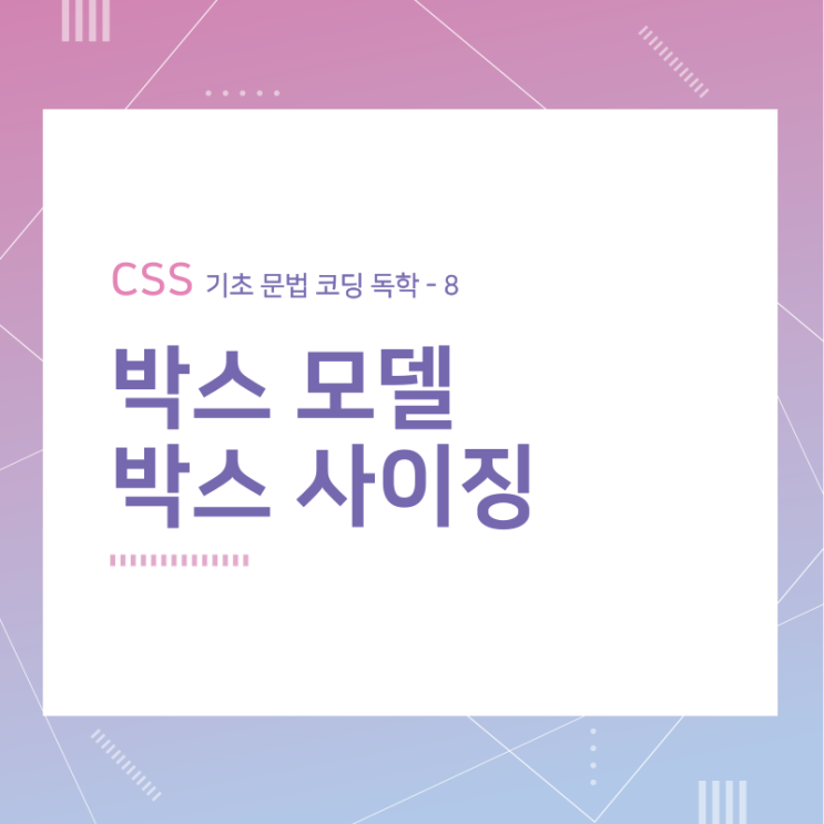 CSS 기초 문법 코딩 독학 / 박스 모델과 box-sizing / 8