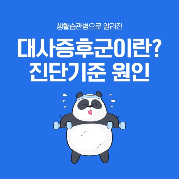 대사증후군이란 생활습관병! 원인과 진단기준