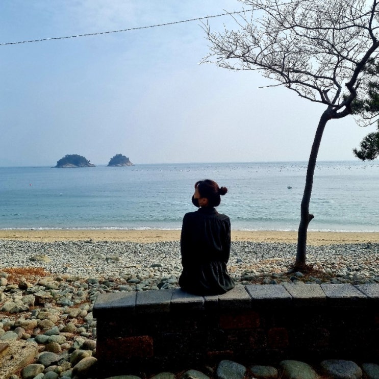  여수 무슬목 해변 & 조각공원 아이와 가볼만한 곳 잔잔한 몽돌 해수욕장