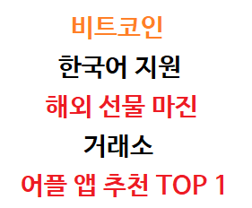 한국어 지원 선물거래소 비트코인 어플(앱) TOP1