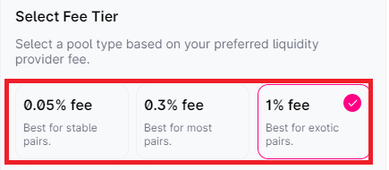  0.3% fee pool Uniswap