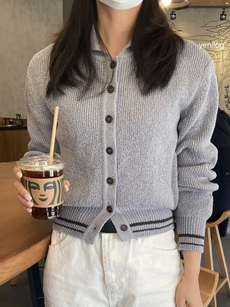 DUNST 22SS 던스트 가디건 그레이쉬블루 S 구매후기 Unisex open collar knit cardigan