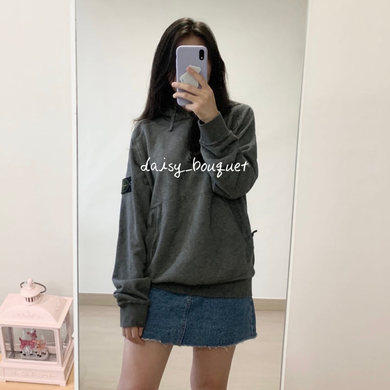 스톤아일랜드 후드 S 여자착샷 _ 핏 너무 예쁘다...@.@