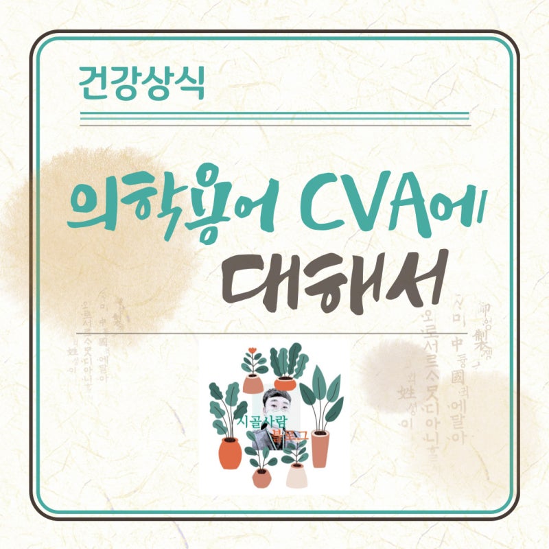 뇌졸중을 의미하는 의학용어 CVA