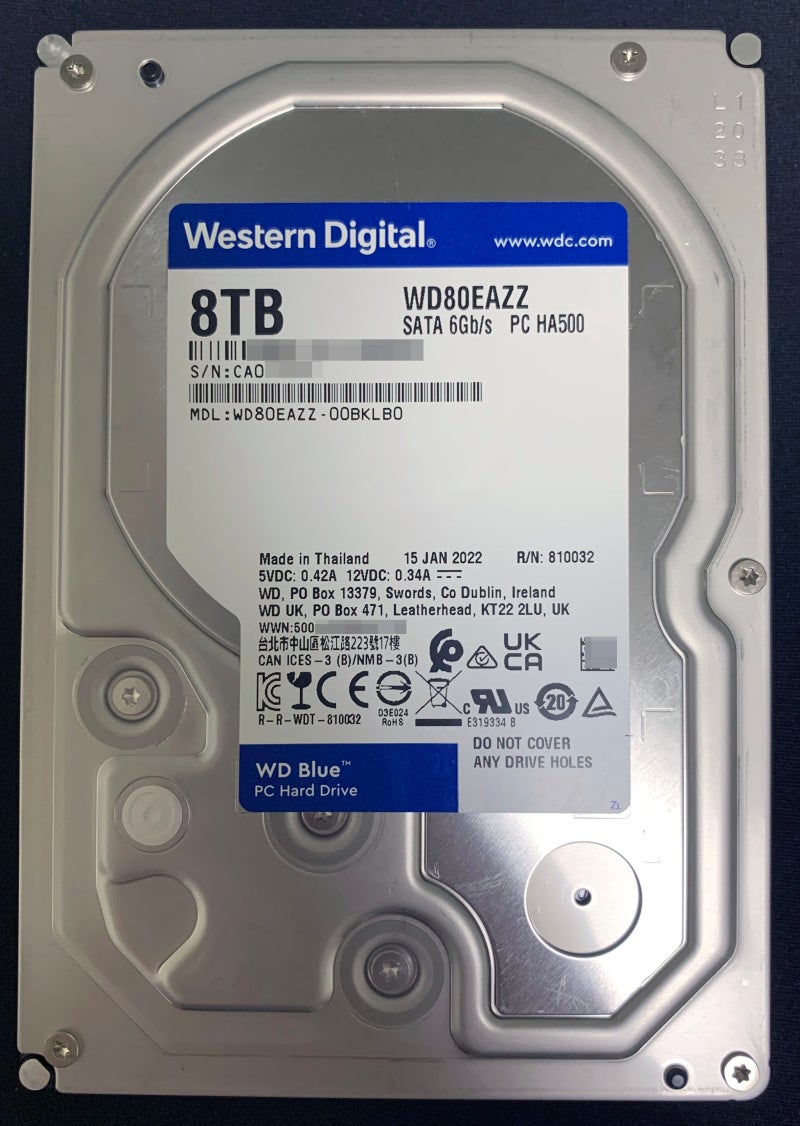 [HDD] Western Digital Blue 8TB 「WD80EAZZ」 : 네이버 블로그