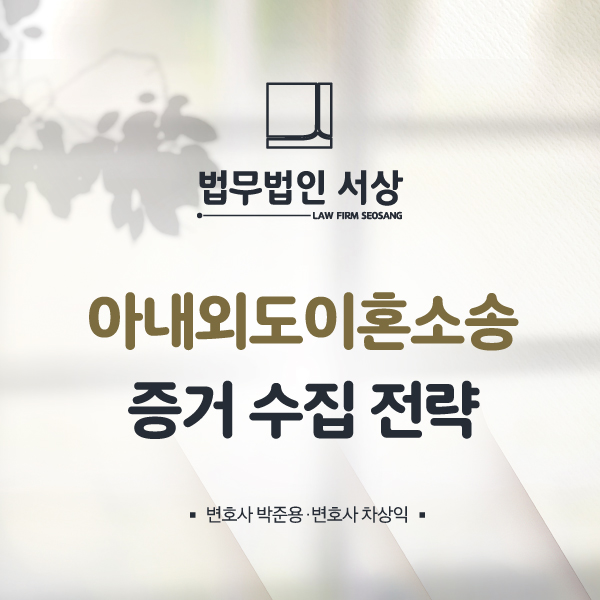 아내외도이혼소송 증거 수집 전략과 위자료 청구 아내외도이혼소송 증거 수집 전략과 위자료 청구