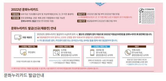문화누리카드로 모두가 누리다’…발급방법·유의사항은_정책브리핑 문화누리카드로 모두가 누리다’…발급방법·유의사항은_정책브리핑