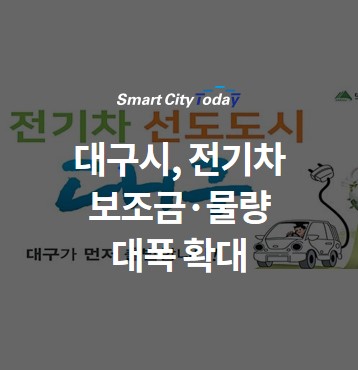  대구시, 전기차 보조금·물량 대폭 확대
