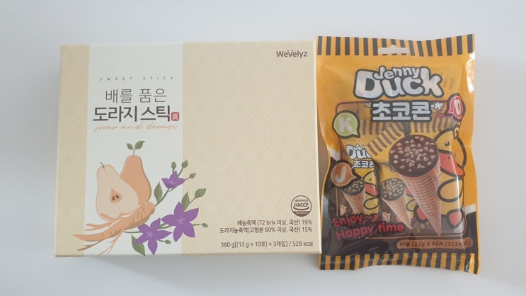  카카오 선물하기 : 코로나 후유증 가래에 좋은 배를 품은 도라지스틱 선물 받았어요.