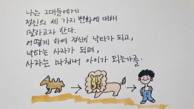  니체의 말 손글씨 쓰며 음미해 보기