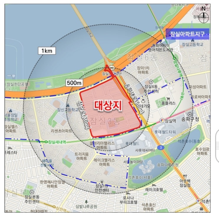 서울 송파구 잠실5단지 재건축 심의 통과 - 최고 50층 6,815세대 대단지 계획