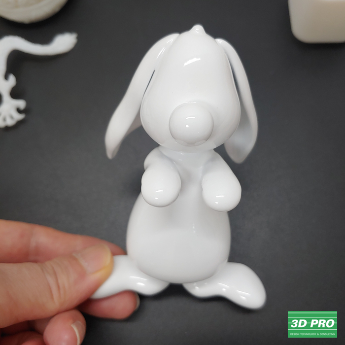 3D프린팅 목업 시제품 출력/3D프린터로 토끼 피규어 대학생 졸업작품을 제작하다/시제품 출력물 제작 (SLA방식/ABS Like 레진/유광 도색)-쓰리디프로/3D프로/3DPRO